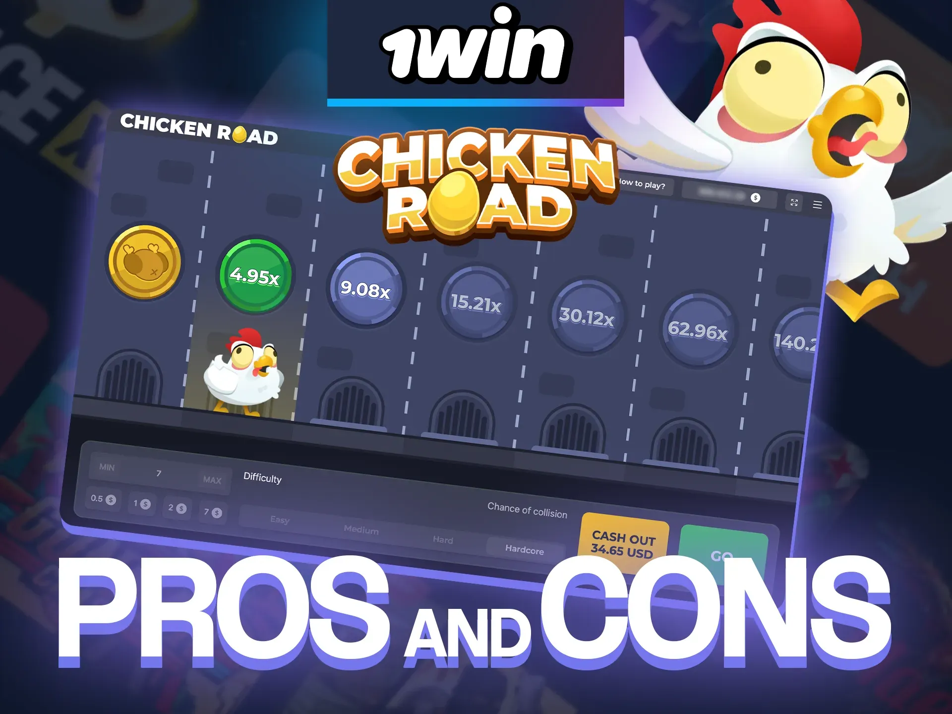 Discover the advantages and disadvantages of Chicken Road at 1win.