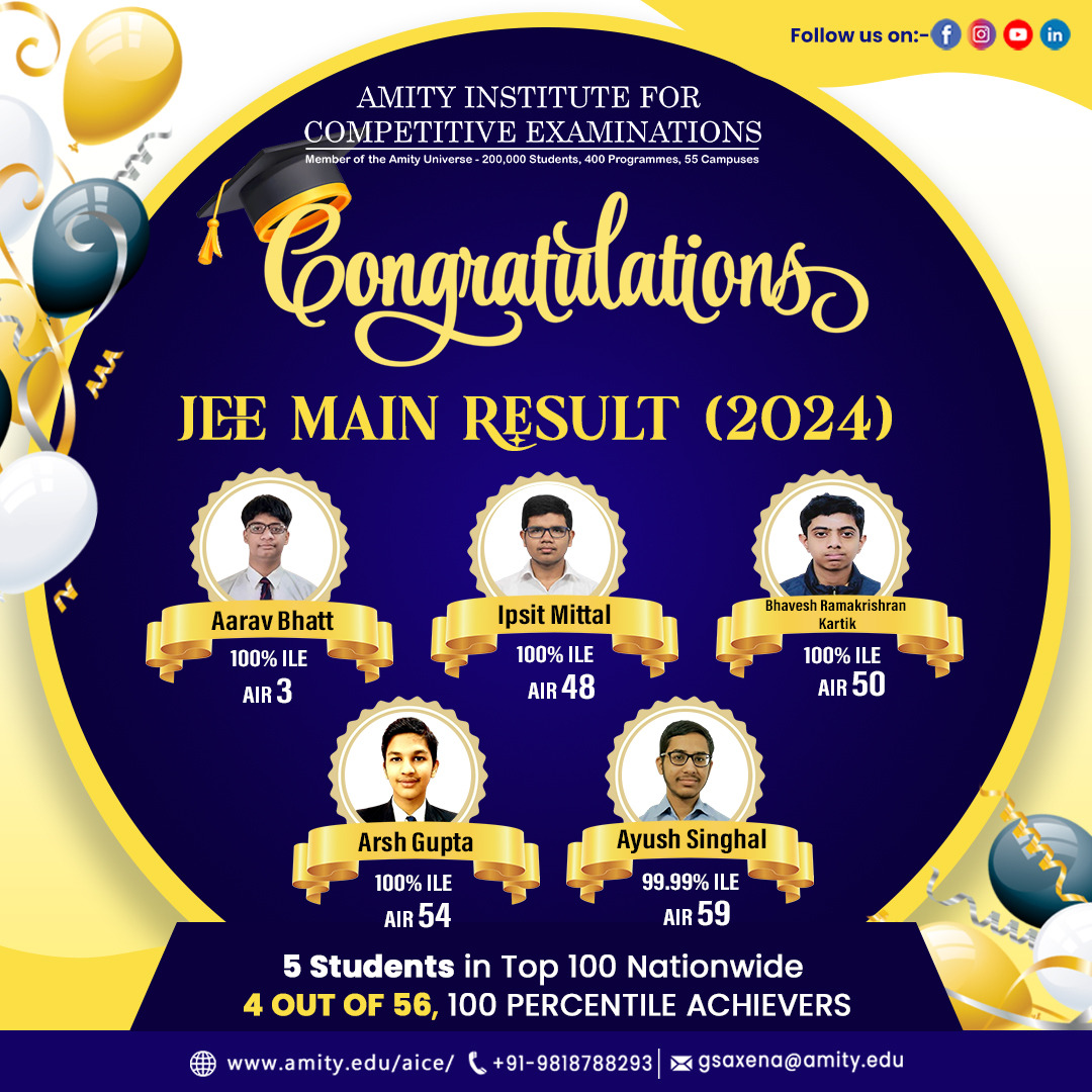 amity-institute-for-competitive-examinations-aice-celebrates-the-stellar-performance-of-its-students-in-jee-main-2024