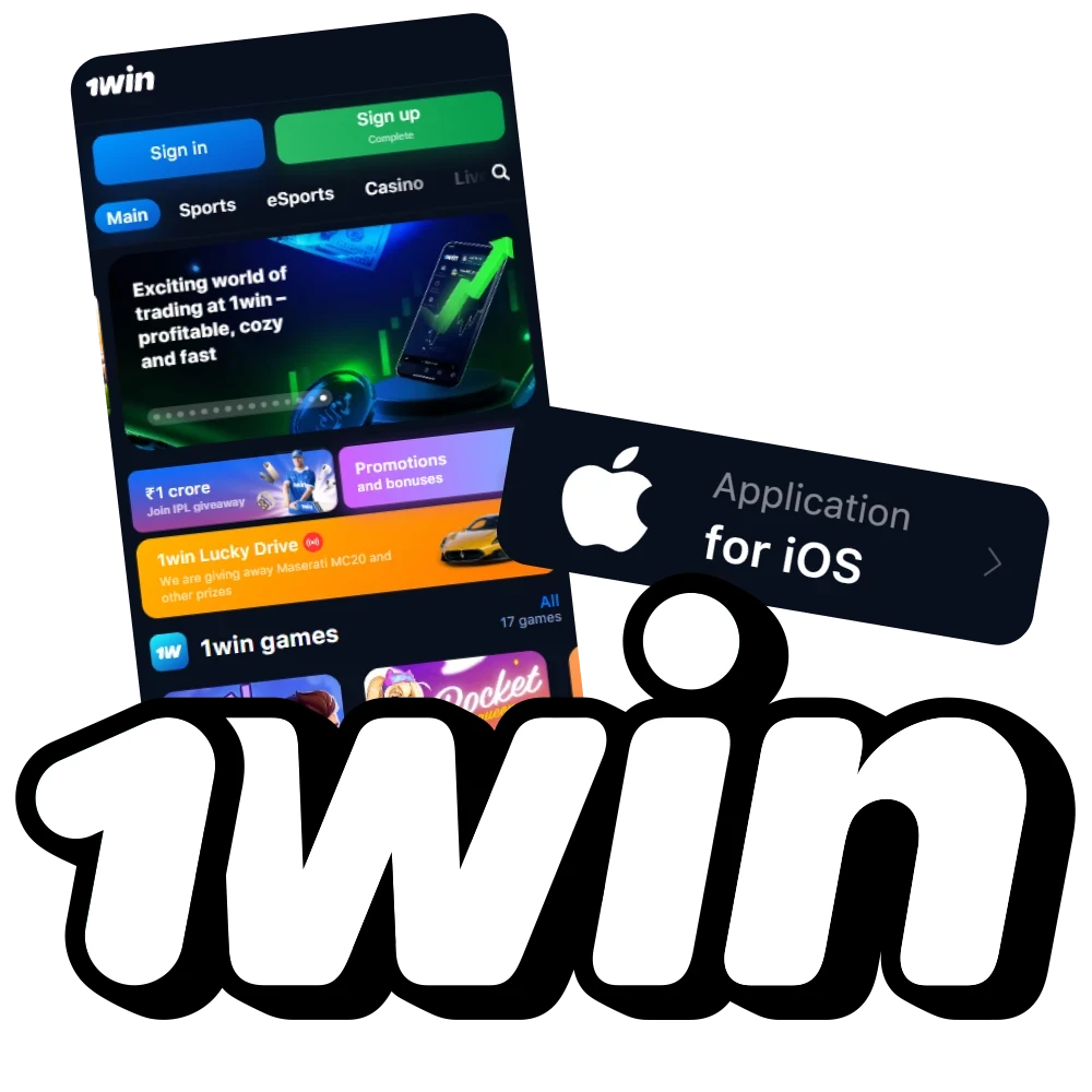 Install the 1win app on your iOS device and enjoy the gaming experience.