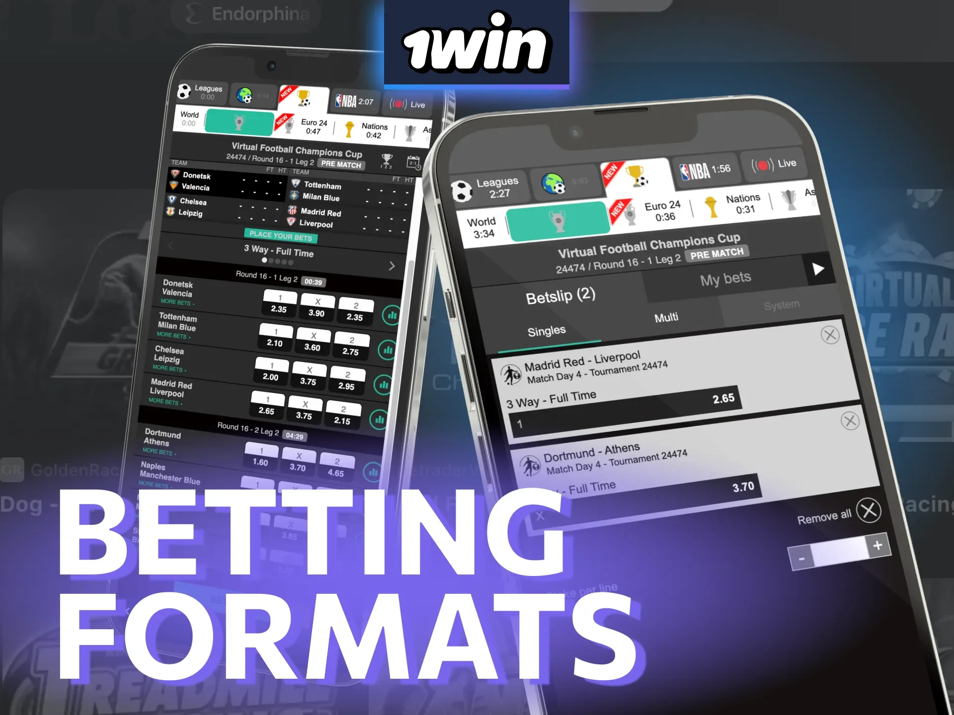 Explore 1win VSports with single, express, and system betting options.